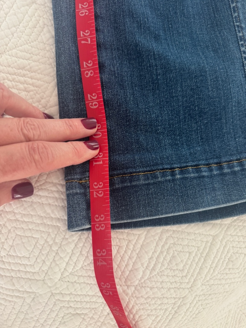SPANX Blue High-Rise Wide Leg Jeans Large 33” inseam - Picture 6 of 7